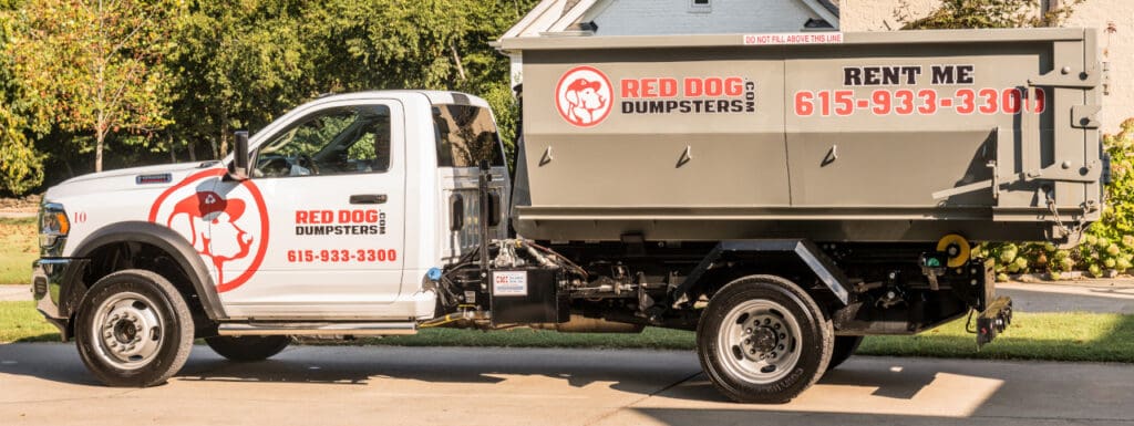 Junk removal dumpster in Franklin TN
