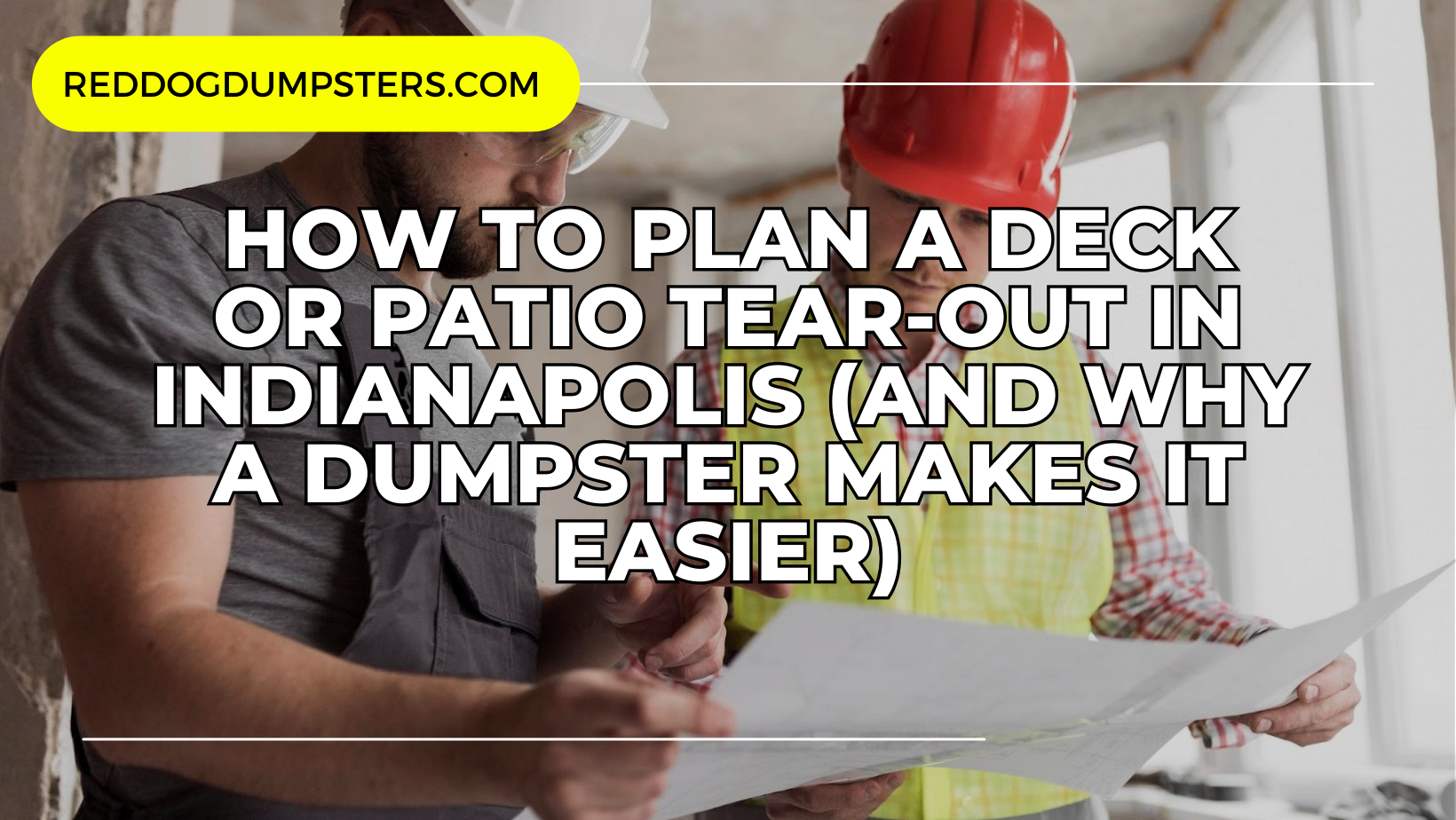 Deck and patio tear-out dumpster